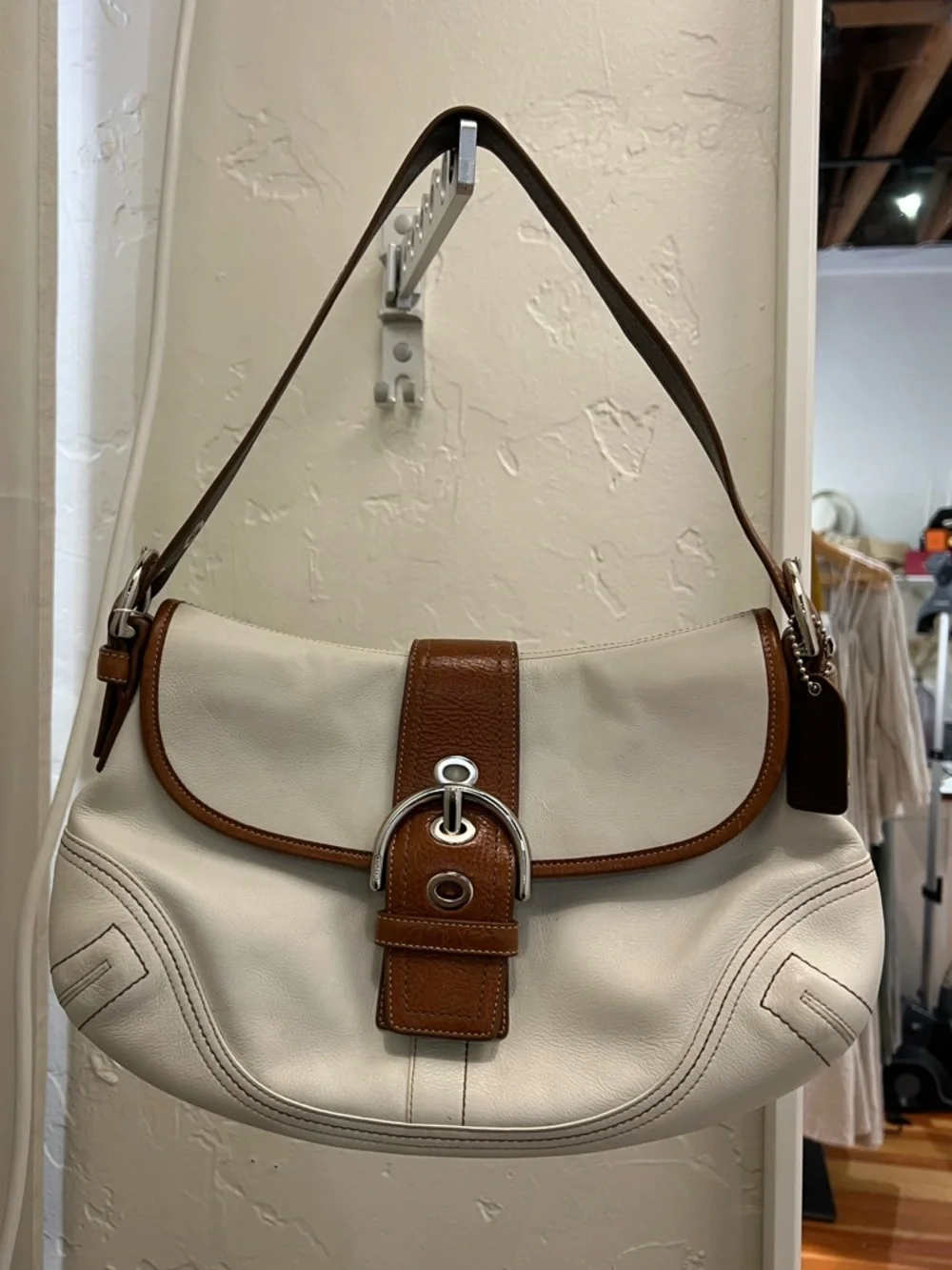 Coach Vintage White/Brown SOHO Shoulder Bag